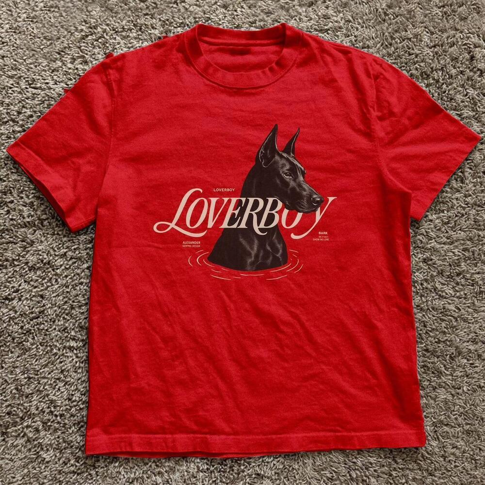 Red Loverboy Dog Tee
